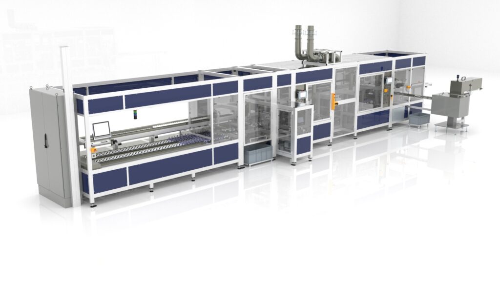 Vormontage Maschinen für Hohlfaser Filtermodule: Faserbündeleinzug, Versiegelung & Kappenmontage