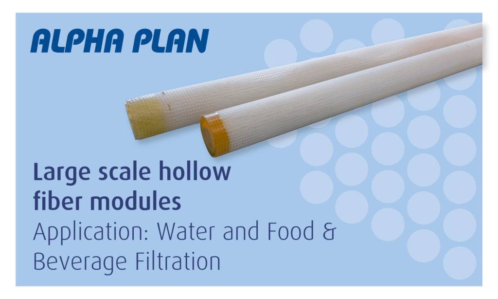 large scale hollow fiber modules for the application of water and food and beverage filtration